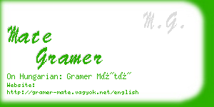 mate gramer business card